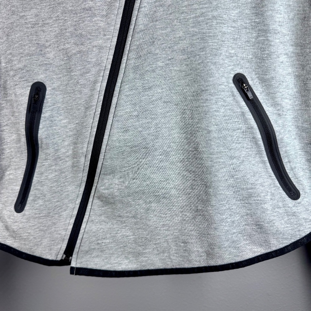Nike Tech Fleece Cape Asymmetrical Full Zip Hoodie Grey Black Women Small - Picture 5 of 11